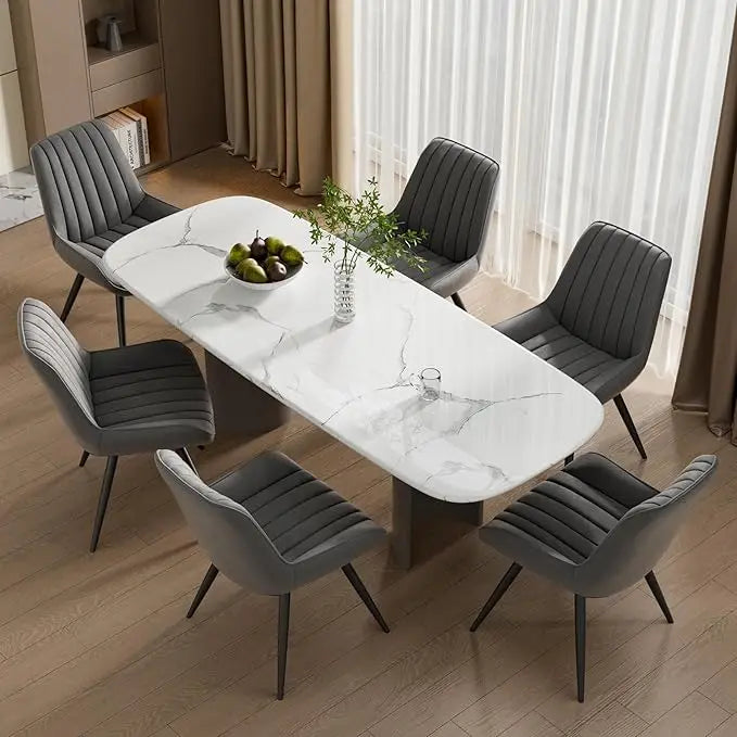 Mid-Century Modern Soft Cushion Chairs Set of 6