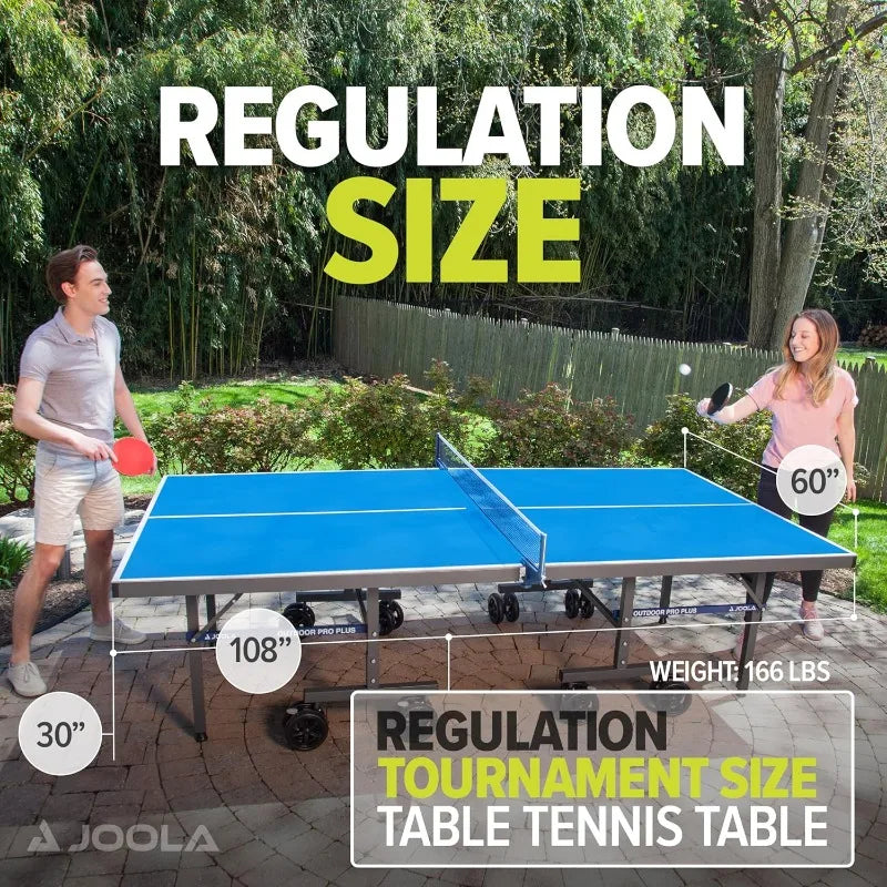 Outdoor Ping Pong Table with Waterproof Table Tennis Net Set