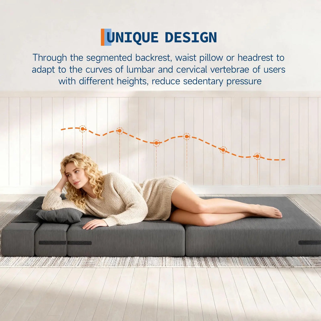 4-in-1 Folding Sofa Bed Convertible Sleeper Loveseat Couch