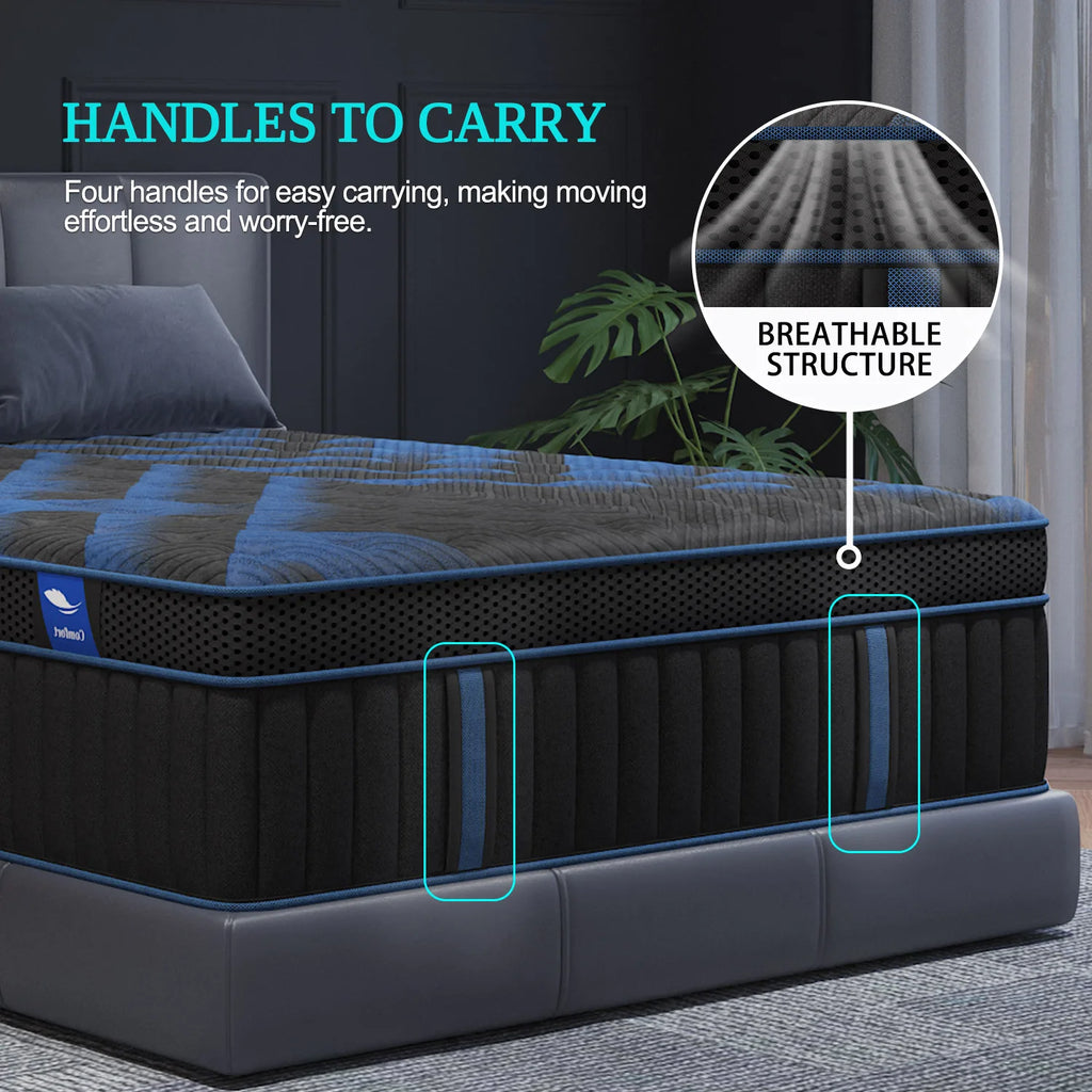 12"Gel Memory Foam Hybrid Pocket Spring Mattress Twin Full Queen King Bed Mattress In A Box,