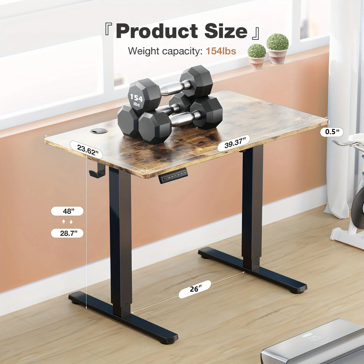 Electric Standing Desk Height Adjustable 40x24 Inch Stand Up Sit Stand Computer Desk Workstation Ergonomic Work Table
